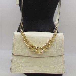 NWT House of Harlow 1960 embossed croc crossbody purse in ivory